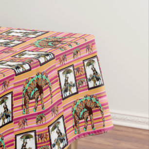 Tablecloth African Elephant Women Stripe