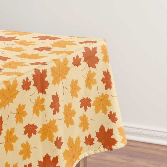Tablecloth-Autumn Falling Leaves Tablecloth (In Situ)