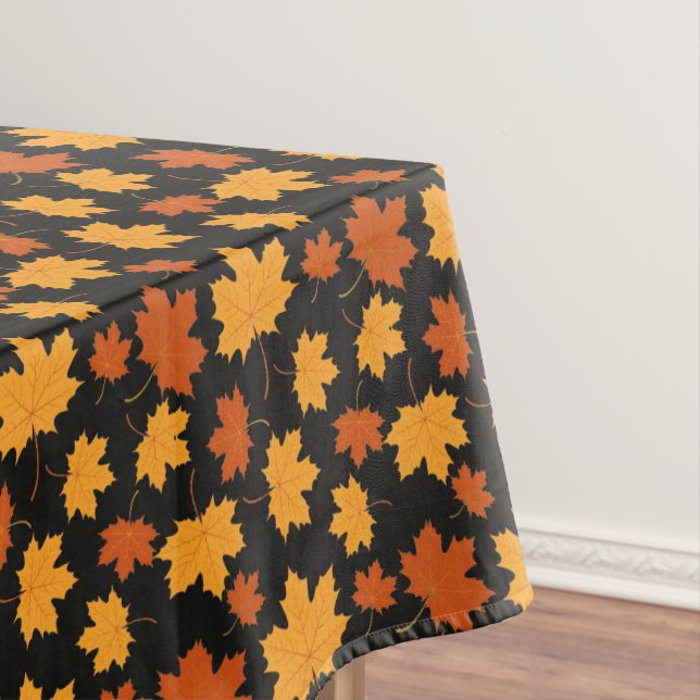 Tablecloth-Autumn Falling Leaves Tablecloth (In Situ)