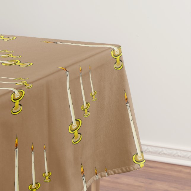 Tablecloth Beige Candles (In Situ)