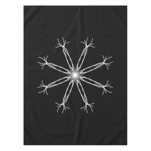 Tablecloth, Black and White, Kaleidoscope Flower Tablecloth