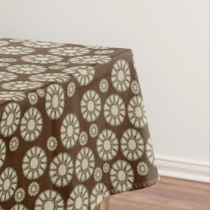 Tablecloth Brown Beige Floral