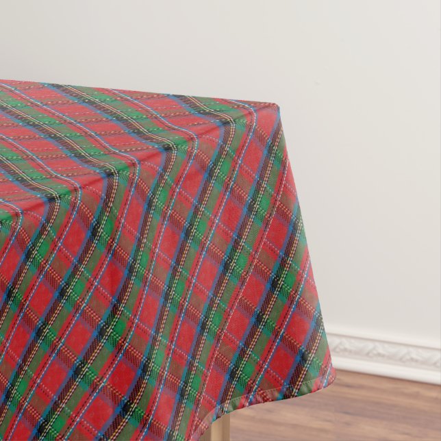 Tablecloth Christmas Plaid Red, Blue Green Plaid (In Situ)