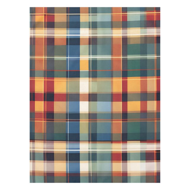Tablecloth Colourful Fall Autumn Thanksgiving Plai (Front)