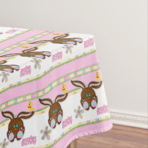 Tablecloth Easter Bunny Eggs Pink