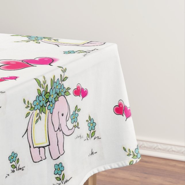 Tablecloth Floral Elephant (In Situ)