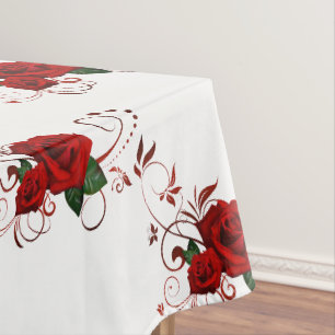 Tablecloth Floral Red Rose