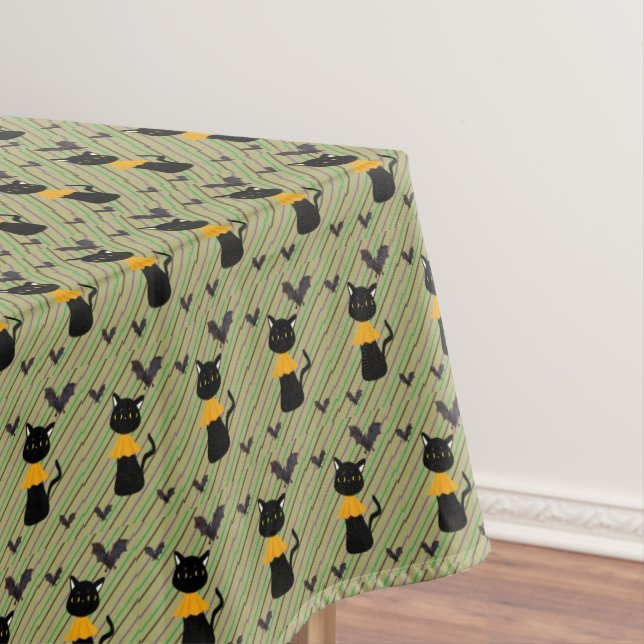 Tablecloth Halloween, Black Cat (In Situ)