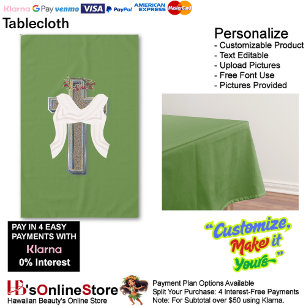 Tablecloth Household Linen Green Background