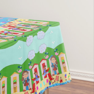 Tablecloth Ice Cream Beach Fun