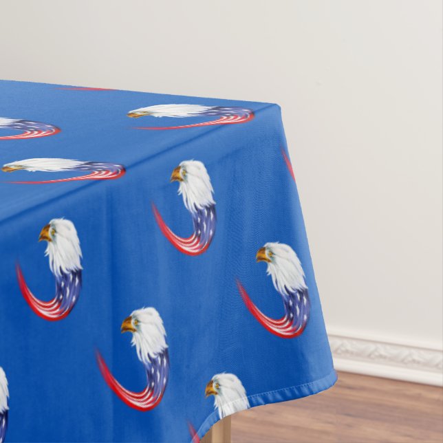 Tablecloth July 4th Patriotic Flag Eagle (In Situ)