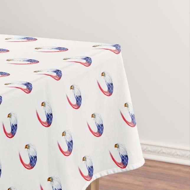 Tablecloth July 4th Patriotic Flag Eagle (In Situ)