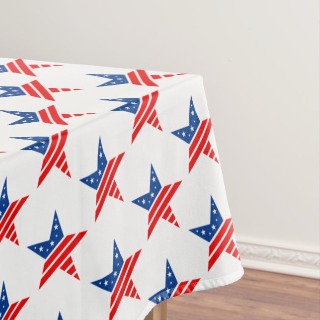 Tablecloth-July 4th Stars  Tablecloth (In Situ)