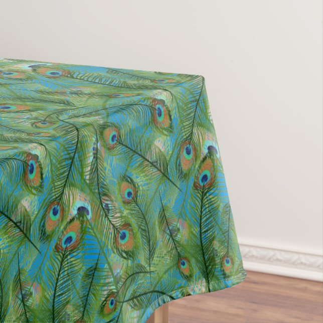 Tablecloth-Peacock Feathers Tablecloth (In Situ)