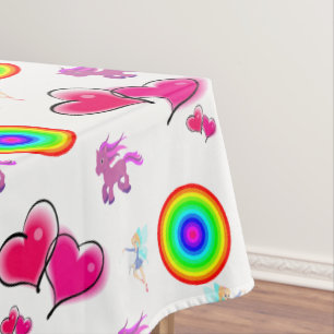 Tablecloth Pink Hearts