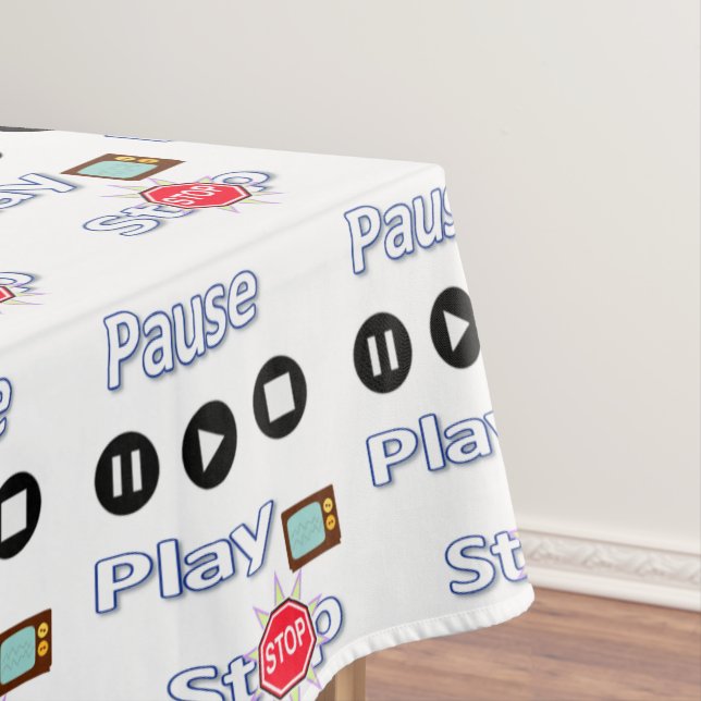 Tablecloth Play Pause Stop  (In Situ)
