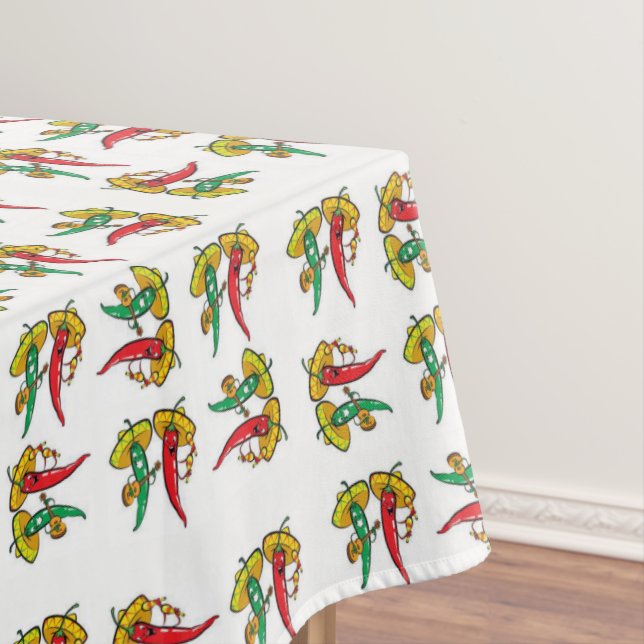 Tablecloth Red Green Hot Peppers (In Situ)