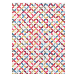 Tablecloth repeat circle coloured quarters