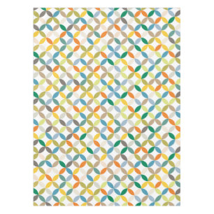 Tablecloth repeat circle coloured quarters
