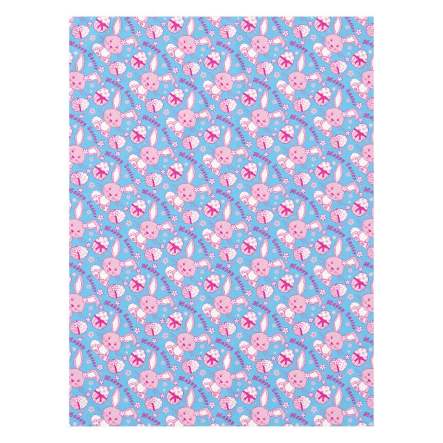 Tablecloth repeat Easter bunny custom colour (Front)