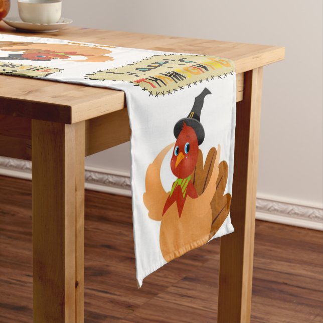 Tablecloth Runner Happy Thanksgiving Day (In Situ)