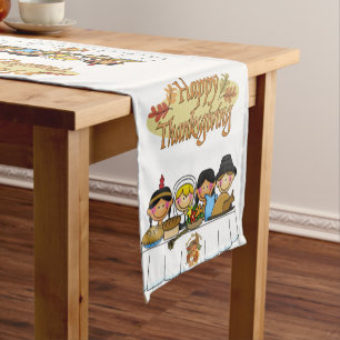 Tablecloth Runner Happy Thanksgiving Day