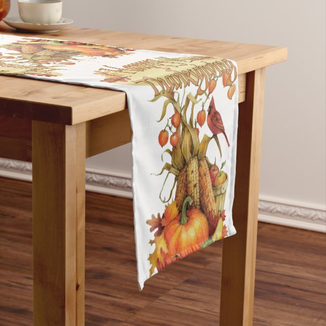 Tablecloth Runner Happy Thanksgiving Day (In Situ)