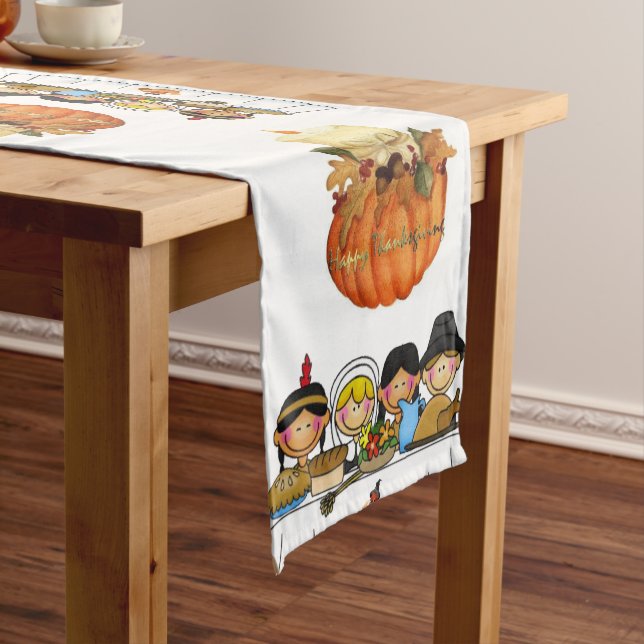 Tablecloth Runner Happy Thanksgiving Day (In Situ)