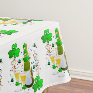 Tablecloth Saint Patrick's Clover Wine Celebration
