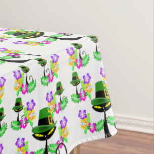 Tablecloth Saint Patrick's Day Cat Floral