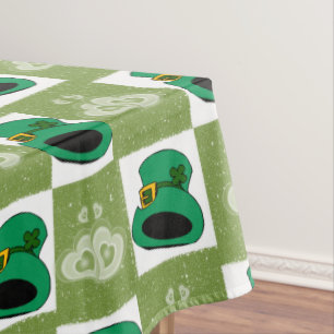 Tablecloth Saint Patrick's Day Hats Hearts