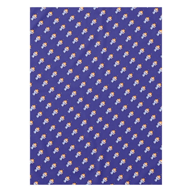 Tablecloth star angels praying blue (Front)