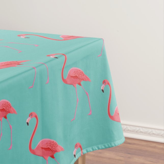 Tablecloth Tropical Pink Flamingo (In Situ)