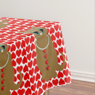 Tablecloth Valentine's Day Cat