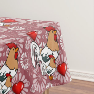 Tablecloth Valentine's Day Chicken