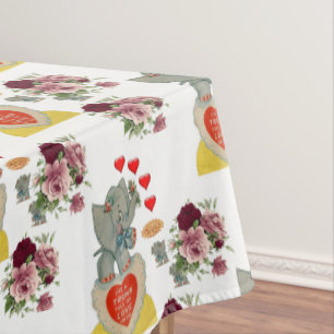 Tablecloth Valentine's Day Elephant