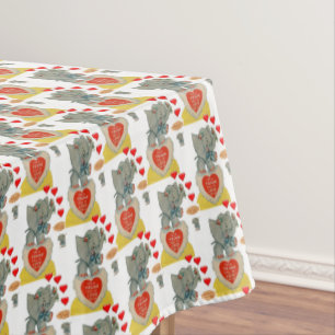 Tablecloth Valentine's Day Elephant