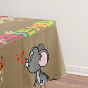 Tablecloth Valentine's Day Friends Mouse 