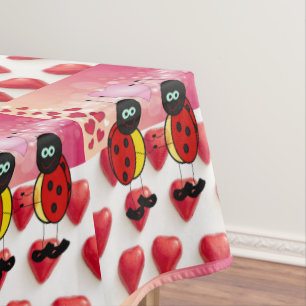 Tablecloth Valentine's Day Ladybug