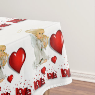 Tablecloth Valentine's Day Love