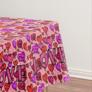 Tablecloth Valentine's Day Love