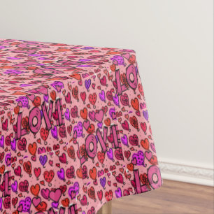 Tablecloth Valentine's Day Love