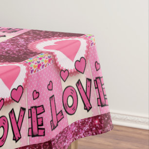 Tablecloth Valentine's Day Love