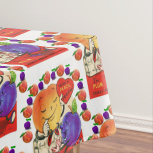 Tablecloth Valentine's Day Peaches Plums