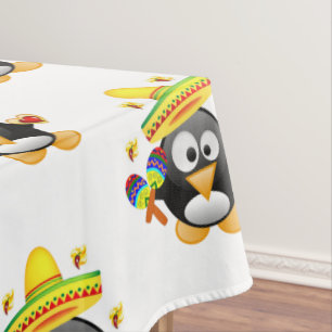 Tablecloth Valentine's Day Penguin Hearts