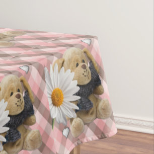 Tablecloth Valentine's Day Teddy Bear