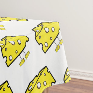 Tablecloth White Cheese Yellow