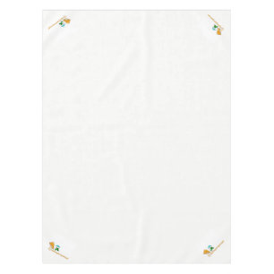 Tablecloth White Ribbit Style Frog Mushroom