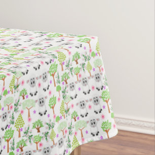 Tablecloth White Sheep Trees
