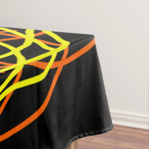 Tablecloth, Yellow Orange Kaleidoscope Flower Tablecloth